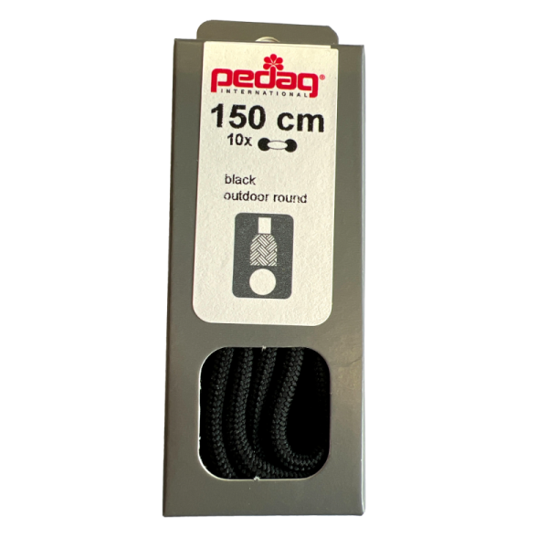 PEDAG Outdoor Schnürsenkel 150cm schwarz
