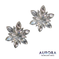 Lovely Flowers Clips White Crystal Lovely Flowers Clips White Crystal